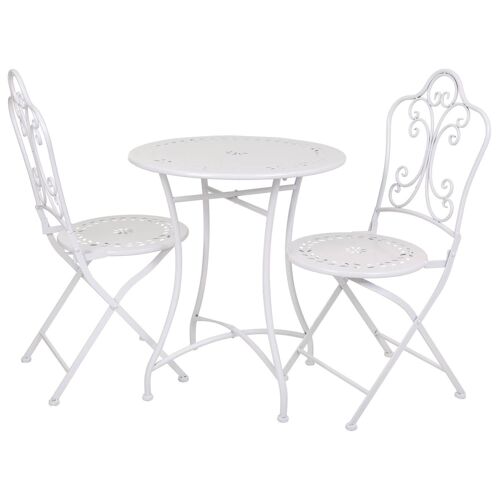 Conjunto mesa y dos sillas de metal referencia:23705