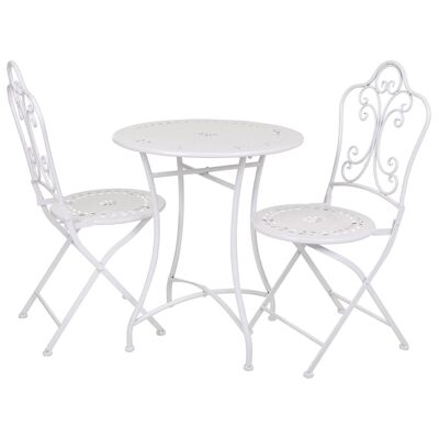 Set tavolo e due sedie in metallo riferimento: 23705