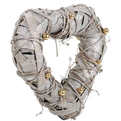 Heart decoration silver reference: 18026