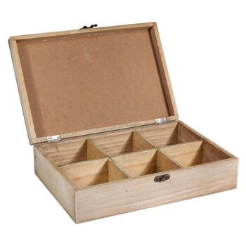 Boîte à couture en bois avec détails référence : 14736 2