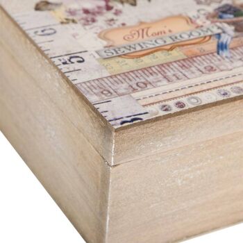 Boîte à couture en bois avec détails référence : 14736 3