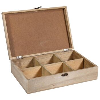 Boîte à couture en bois avec détails référence : 14735 2