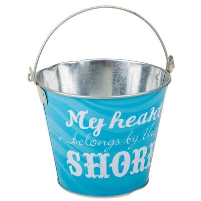 Metal bucket decorated with handle reference: 17035