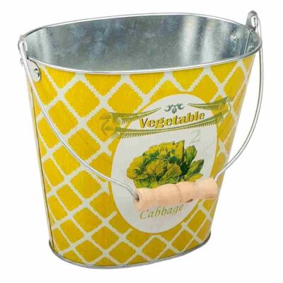 Metal bucket decorated with handle reference: 17059