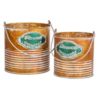 Metal buckets set 2 pieces reference: 22517