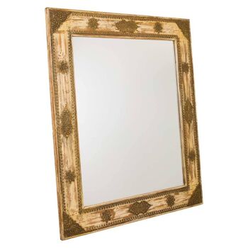 MIROIR EN BOIS FAIT MAIN 109x3x125h cm référence : 21716 1