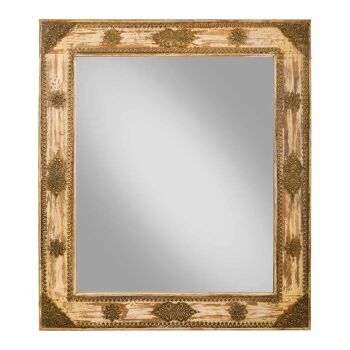 MIROIR EN BOIS FAIT MAIN 109x3x125h cm référence : 21716 3