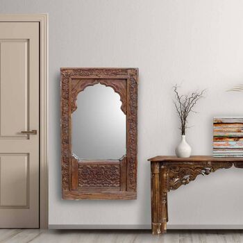 MIROIR EN BOIS FAIT MAIN 66x5x133h cm référence : 23120 2