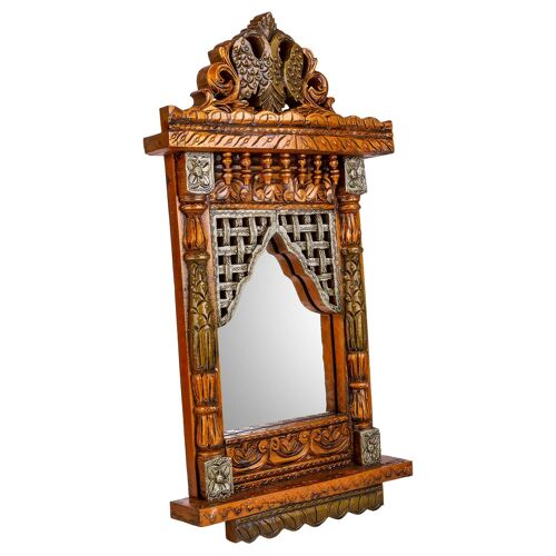 Espejo de madera acabado artesanal referencia:23057