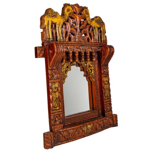 Espejo de madera acabado artesanal referencia:23059