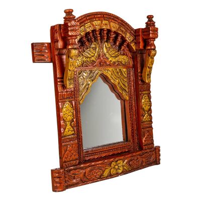 Specchio in legno rifinito artigianalmente riferimento: 23060