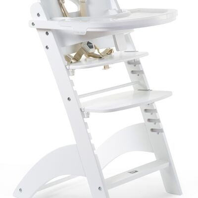 Chaise bebe evolutive lambda 3 blanc + tablette pvc