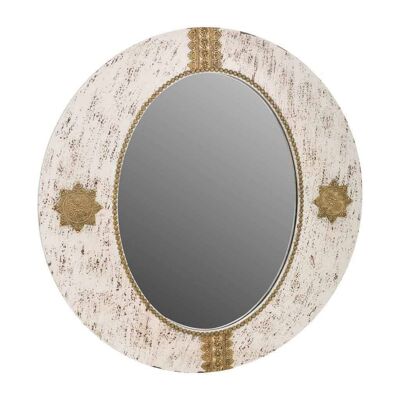 HANDMADE FINISH WOODEN MIRROR 80x1.7x80h cm reference:18703