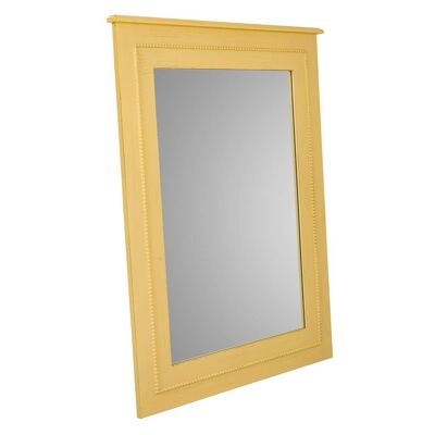YELLOW WOODEN MIRROR 70x03x90h cm reference:23626