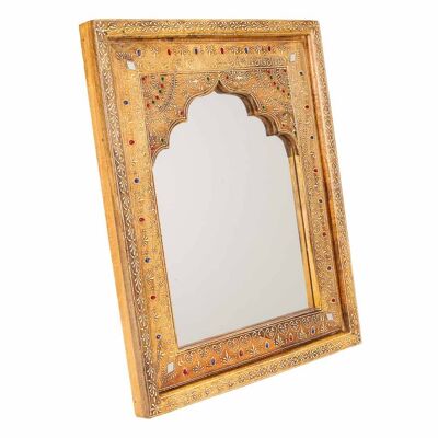 HANDMADE PAINTED WOODEN MIRROR 42x3x51h cm reference: 21050