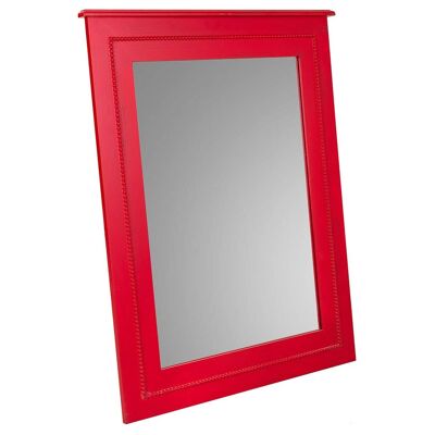 RED WOODEN MIRROR 70x03x90h cm reference:23627