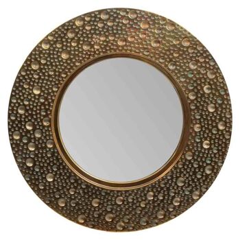 Miroir rond en métal argenté référence : 18948 3