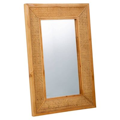 WALL MIRROR IN WOOD AND GRID 60x04x90h cm reference:19116