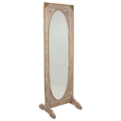 HANDMADE FINISH WOODEN STAND MIRROR 56x43x165h cm reference:18706