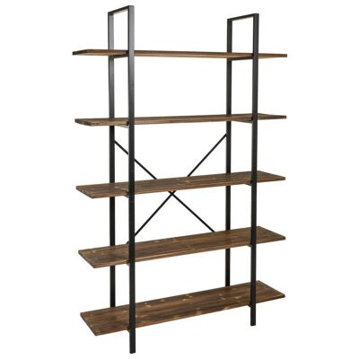 WOOD AND METAL SHELF 120x32x178h cm reference:18507