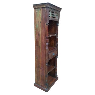 BROWN HANDCRAFTED WOODEN BOOKCASE 56x34x180hcm reference:25078