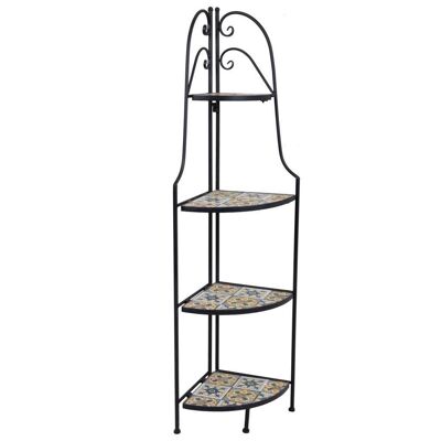 WROUGHT AND STONE CORNER SHELF 41x28x131h cn reference: 20033
