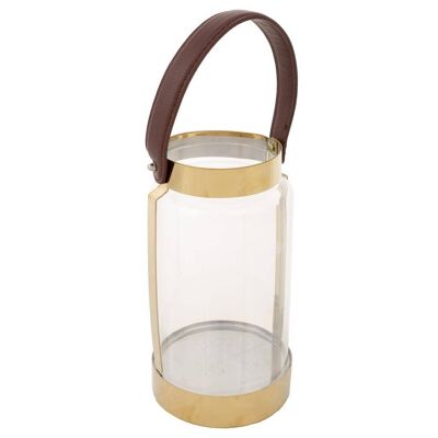 Stainless steel and glass lantern reference: 18757