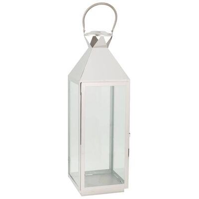Stainless steel and glass lantern reference: 18746