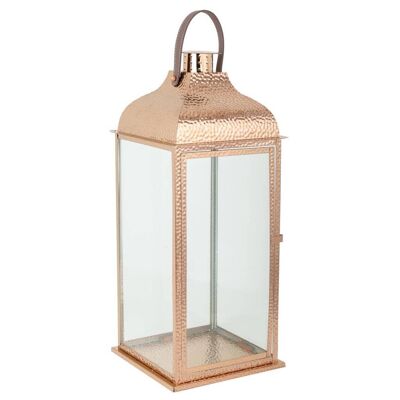 Stainless steel and glass lantern reference: 18752