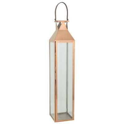 STAINLESS STEEL AND GLASS LANTERN 19x18x92h cm reference:18751