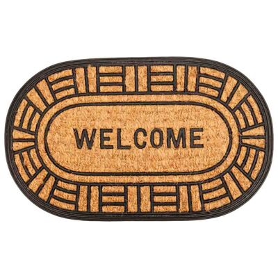 Natural coconut oval doormat reference: 18906