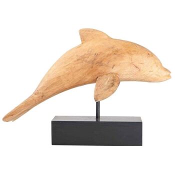 Figurine dauphin en bois avec support référence : 13897 2