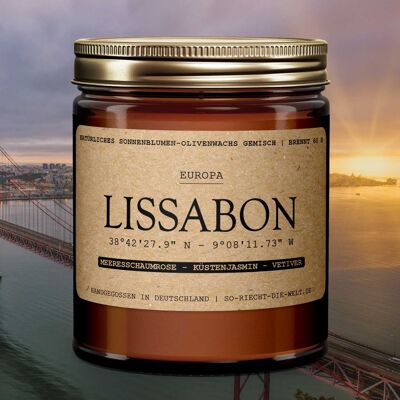 Lissabon Kerze - Meeresschaumrose | Küstenjasmin | Vetiver