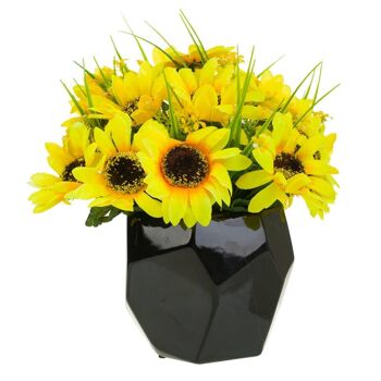 Vase en céramique avec bouquet de fleurs référence : 20403
