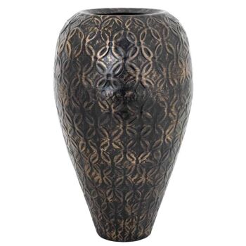 Vase en métal noir et doré référence : 18944 1