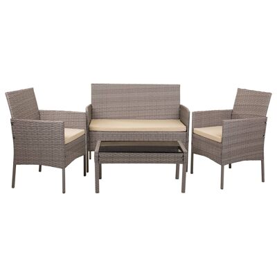 Kit conjunto mesa, sofa y 2 sillones referencia 24143