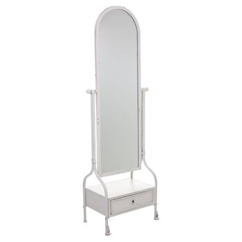 KIT MIROIR AU SOL ET TIROIR EN MÉTAL 65x38x184h cm référence 21438 1