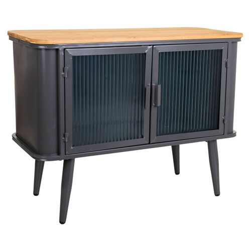 Kit mueble bajo de metal y madera 2 puertas referencia 21890