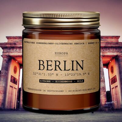 Berlin Kerze - Zitrone | Eichenmoos | Holz