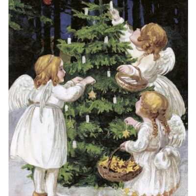 Christmas tree postcard