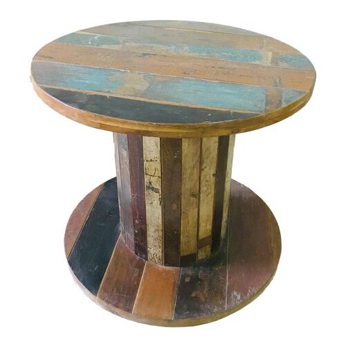 MESA DE MADERA ARTESANAL 92x92x80h cm referencia 22729