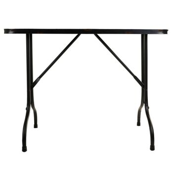 TABLE RECTANGULAIRE METAL NOIR 100x47x75h référence 24463 2