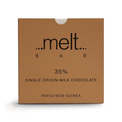 Tablette de chocolat au lait 35% d'origine unique