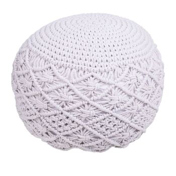 Pouf en coton tressé référence 22175 1