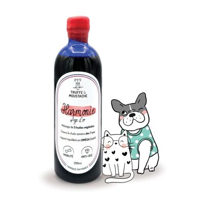 Vegetable oils for dogs & cats, Omega 3 and 6, "Golden Age Harmony"