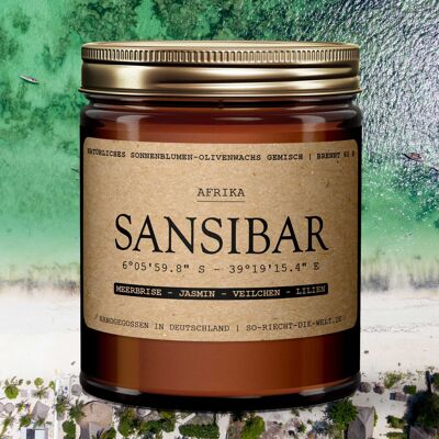 Sansibar Kerze - Meerbrise | Jasmin | Veilchen | Lilien