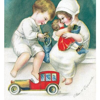Carte postale jouets de Noël