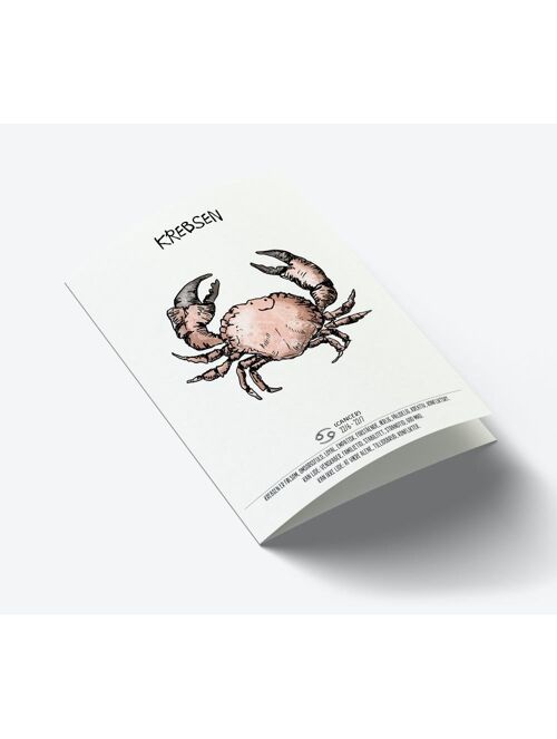 Cancer zodiac A7 card