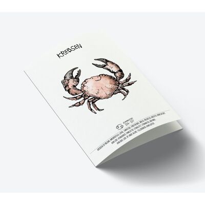 Cancer zodiac A7 card