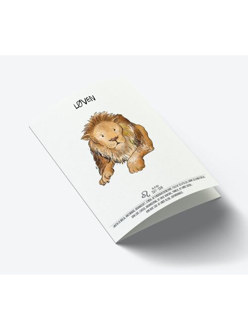 Leo zodiac A7 card